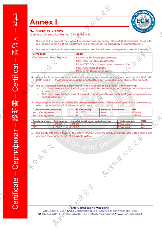 西安贏潤(rùn)環(huán)?？萍技瘓F(tuán)有限公司獲得“SIL證書(shū)認(rèn)證”SIL證書(shū)認(rèn)證